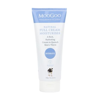 MooGoo Natural Full Cream Moisturizer - Ultra-Hydrating Repair for Dry, Itchy, Sensitive Skin - Suitable for Face, Body & All Ages, 200g/7oz.