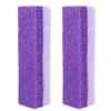 2pcs Pumice Stone Pedicure Tools Square Shape Hard Skin Remover for Hands Foot File Exfoliation (Purple) view 1