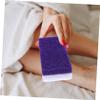 2pcs Pumice Stone Pedicure Tools Square Shape Hard Skin Remover for Hands Foot File Exfoliation (Purple) view 2