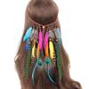 Gypsy Indian Colorful Feather Headband Bohemian Headwear Native American Headpiece Hippie Peacock Feather Woman Hair Accessories view 1