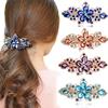 4 Pcs Shiny Rhinestone Spring Clip Hair Clip Elegant Temperament Flower Hairpin Woman Wedding Bridal Hair Accessory view 2