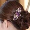 4 Pcs Shiny Rhinestone Spring Clip Hair Clip Elegant Temperament Flower Hairpin Woman Wedding Bridal Hair Accessory view 3