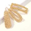 3 Pcs Geometric Metal Alloy Hair Pins Hair Women Styling Jewelry Simple Gold Barrettes Hair Clip Fashion Ladies Hair Accessories view 4