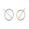 2 Pcs Simple Geometric Metal Hair Clip Large Alloy Circle Hairpins Barrettes Women Hair Accessories view 1