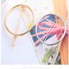 2 Pcs Simple Geometric Metal Hair Clip Large Alloy Circle Hairpins Barrettes Women Hair Accessories view 2