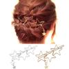 2 Pcs Simple Geometric Metal Hair Clip Hollow Pentagram Hairpins Barrettes Women Hair Accessories view 1