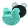2Pack Color Removal Sponge, 2 in 1 Dry Makeup Brush Quick Cleaner Sponge - Make up Brush Cleaning Pad Mat (Purple+Mint Green) view 2