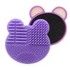 2Pack Color Removal Sponge, 2 in 1 Dry Makeup Brush Quick Cleaner Sponge - Make up Brush Cleaning Pad Mat (Purple+Mint Green) view 3