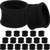 EBOOT 20 Pieces Large Cotton Stretch Hair Ties Bands Rope Ponytail Holders Headband for Thick Heavy or Curly Hair, 6.5 cm in Diameter (Black) view 1