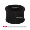 EBOOT 20 Pieces Large Cotton Stretch Hair Ties Bands Rope Ponytail Holders Headband for Thick Heavy or Curly Hair, 6.5 cm in Diameter (Black) view 2