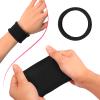 EBOOT 20 Pieces Large Cotton Stretch Hair Ties Bands Rope Ponytail Holders Headband for Thick Heavy or Curly Hair, 6.5 cm in Diameter (Black) view 4