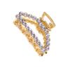 2 Pcs Unique Style Imitation Pearls Rhinestone Hollow Claw Clip Hair Pins Hair Clip Ponytail Holder Women Lady Fine Hair Accessories view 3