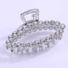 2 Pcs Geometric Metal Claw Clip Hair Pins Rhinestone Alloy Gripper Hair Clip Women Perfect Hair Accessories view 2