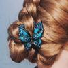 Women Lady Elegant Butterfly Hairpin Fancy Rhinestones Claw Clip Jaw Clips Vintage Chic Crystal Hair Catch Hair Accessories (Blue) view 4