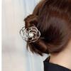 2 Pcs Women Retro Minimalism Imitation Pearl Hair Clip Geometric Metal Alloy Flower Claw Clip Hairpin Headwear Hair Accessories view 3