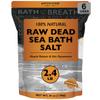 Aromasong Raw Dead Sea Bath Salt - Minimally Cleaned, Contains More Dead Sea Minerals Including Dead Sea Mud - 100% Pure & Natural Dead Sea Salts for Soaking 2.4 LB - Bulk Resealable Pack view 1