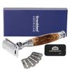 Grandslam Double Edge Safety Razor + 10 Blades Safety Razor with Handmade Long Natural Bamboo Handle Eco Friendly Safety Razors for Women/Men Ladies Shaver view 1