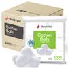 Dealmed 1000 ct. Cotton Balls for Face, Makeup, Medical Uses, & DIY Crafts | Non-Sterile Bulk Pack | Resealable Zip-Locked Bag | 100% Pure Cotton, Soft, Absorbent, Gentle (Case of 4) view 1