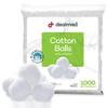Dealmed 1000 ct. Cotton Balls for Face, Makeup, Medical Uses, & DIY Crafts | Non-Sterile Bulk Pack | Resealable Zip-Locked Bag | 100% Pure Cotton, Soft, Absorbent, Gentle (Case of 4) view 2