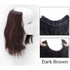 Medium Length 12" Wavy U-Shape Part Half Wig One Piece Clip in Hair Extension Dark Brown view 2