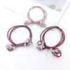6 Pcs Fashion Women Imitation Pearls Hair Rope knotting Bow Hair Band Elastics Rope Hair Ring Ponytail Holder Headwear Hair Accessories view 3