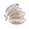 Numblartd 4Pcs Plastic Rhinestone Fish Shape Hair Comb Banana Hair Clip - Fashion Rounded Edges Fishtail Clincher Grips Clamp Hair Accessories for Women view 1