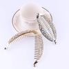 Numblartd 4Pcs Plastic Rhinestone Fish Shape Hair Comb Banana Hair Clip - Fashion Rounded Edges Fishtail Clincher Grips Clamp Hair Accessories for Women view 3
