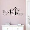 Removable Nail Art Wall Decal for Salon  Large Manicure Logo Sticker for Window or Wall  Self-Adhesive Vinyl Design for Nail Bar Decor, Beauty Spa or Shop Decoration  Easy to Apply (Black, 57x22cm) view 1