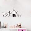 Removable Nail Art Wall Decal for Salon  Large Manicure Logo Sticker for Window or Wall  Self-Adhesive Vinyl Design for Nail Bar Decor, Beauty Spa or Shop Decoration  Easy to Apply (Black, 57x22cm) view 4