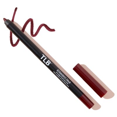 The Lip Bar - Lip Liner, Straight Talk (Burgundy) - High Pigment & Super Creamy - Smudge Proof & Water Resistant - Jojoba Oil, Aloe Vera, Coconut Oil, & Vitamin E - Vegan & Cruelty Free - .042 oz