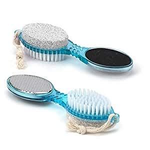 Cala 4-in-1 Pedicure Paddle: Foot Care Tool, Stone, File, Blue