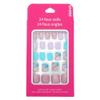 Claire's Mixed Marble and Glitter Square Press On Faux Nail Set - 24 Pack view 2