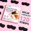 AUSLKA Blackhead Pore Strips,(120 Counts) Blackhead Remover - Deep Cleansing Charcoal Strips - Black Head Nose Strips - Black Head Remover view 3