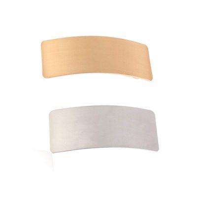 2 Pcs Fashion Metal Hair Clip Wide Side Rectangular Glossy Brushed Spring Clip Hairpins Women Hair Accessories