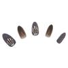 Claire's Ombre Glitter Stiletto Faux Nail Set - Black, 24 Pack view 1