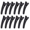 12 Pcs Matt Black Styling Hair Clips Plastic Alligator Hair Clips Professional Hair Clamp for Salon Hair Styling Sectioning (Small) view 1