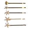 5PCS Metal Starfish Hair Clips Bobby Pin Shell Hair Pins Fashion Hair Barrettes Women Lady Side Clip Hair Accessories (Gold) view 1
