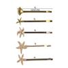 5PCS Metal Starfish Hair Clips Bobby Pin Shell Hair Pins Fashion Hair Barrettes Women Lady Side Clip Hair Accessories (Gold) view 2