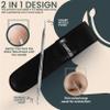 Lancet for Facial Milia Remover and Whitehead Extractor. Double Ended Angled Circle Loop & Sharp Needle Pimple Popper Tool. Dermatologists Recommended Design and Comes with Synthetic Leather Storage view 2