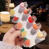 10Pcs Cute Fruit Vegetable Hair Claws For Women Children Headwear Mini Hairpins Transparent Barrettes Hair Accessories view 1