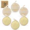 Exfoliating Loofah Sponge Pads Face loofa Brush 6 Pack 3.15 inches Made of 100% Natural Luffa Body and Facial Scrub Pad Personal Care Close Skin for Men and Women for Bath Spa and Shower view 2