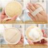 Exfoliating Loofah Sponge Pads Face loofa Brush 6 Pack 3.15 inches Made of 100% Natural Luffa Body and Facial Scrub Pad Personal Care Close Skin for Men and Women for Bath Spa and Shower view 3