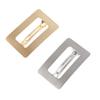Set of 2 Simple French Hair Barrettes Spring Hair Clip Women Metal Gold and Silver Hairpins Hair Jewelry (Rectangle) view 1