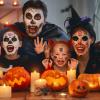 12 Sheets Halloween Face Tattoos Day of the Dead Face Sugar Skull Tattoos, Including 6 Large Sheets Halloween Sugar Skull Temporary Face Tattoos view 4