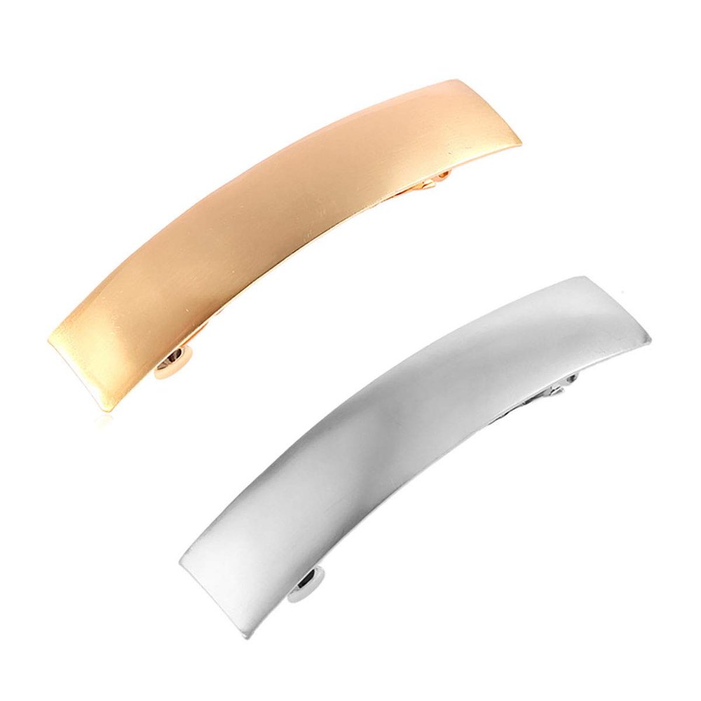 2PCS Women Metal Simple Retro Hair Barrettes Ponytail Holder French Hair Clip Hair Pins (Style C#)