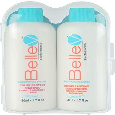 BelleV Rejuvenating System Color Protect Shampoo & Repair Lasting Conditioner Travel Kit 1.7 fl oz (x2)