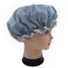 1 Pcs Waterproof Shower Cap for Women,Quanchen Double Layer Lined Reusable Elastic Bath Caps for Girls (06 Blue Flower) view 3
