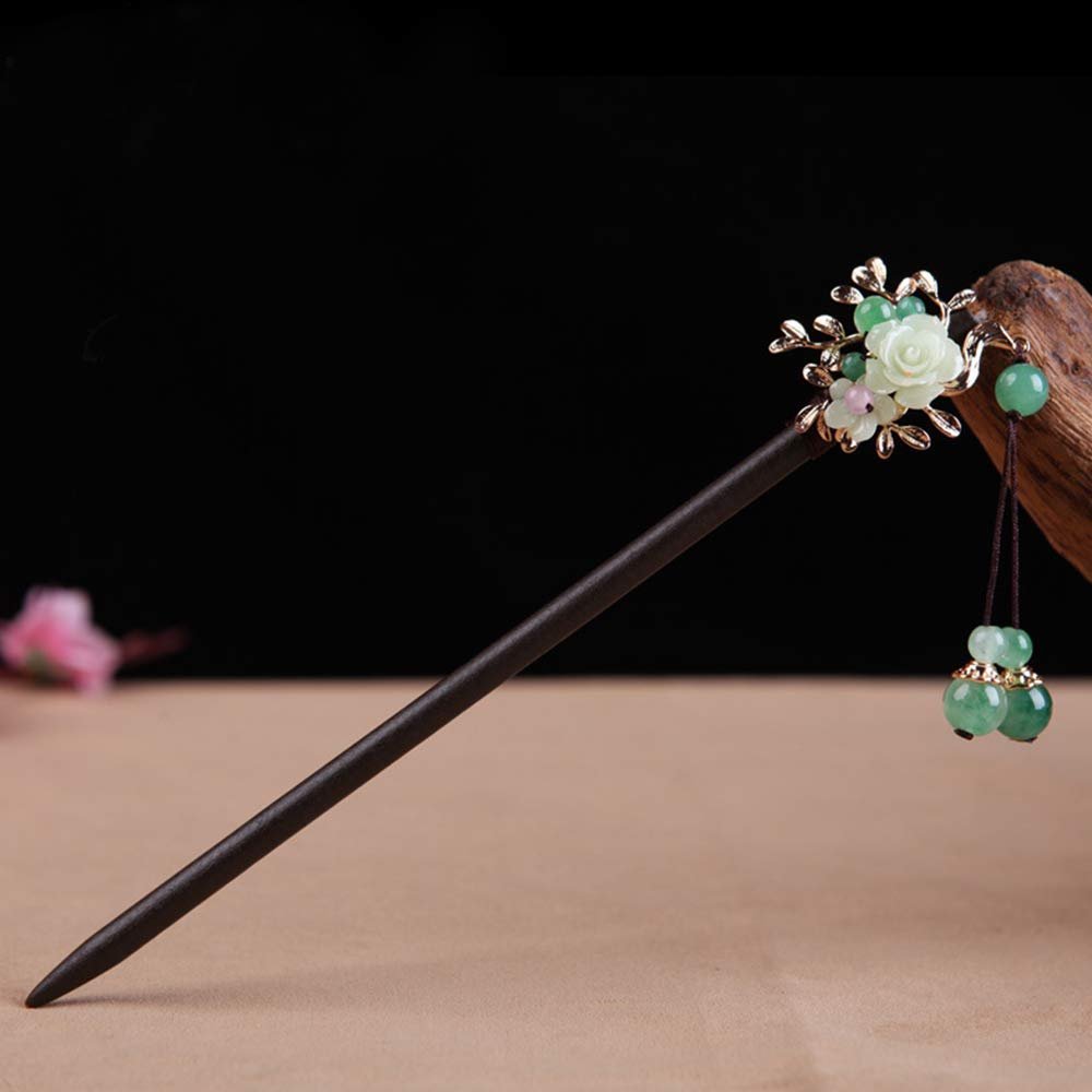 CHOISBEING Wooden Hair Chopsticks for Women Hair Sticks for Long Hair Chinese Hairpins for Bun