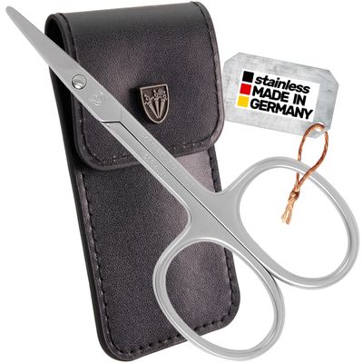 3 Swords Germany - brand quality STAINLESS STEEL CURVED CUTICLE SCISSORS (1 PIECE) with round tips for DIABETICS - manicure pedicure - nail care by 3 Swords - Made in Germany