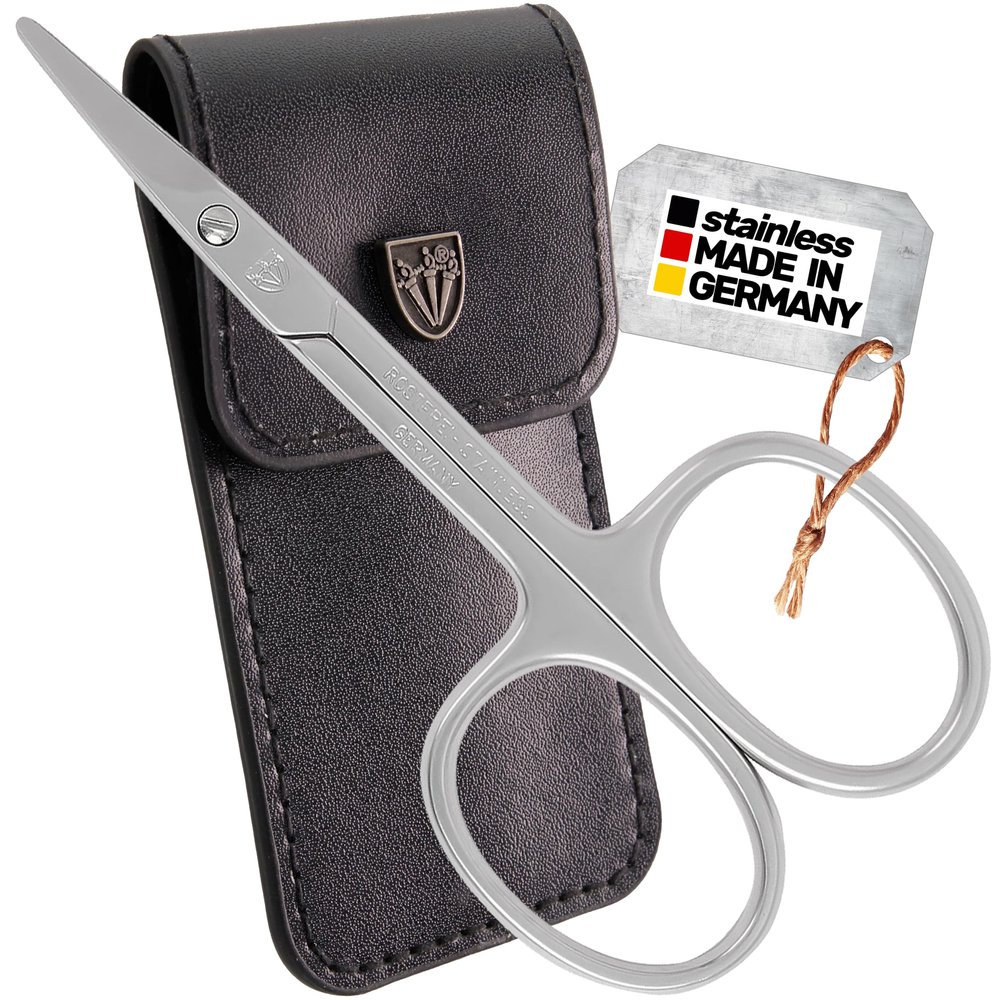 3 Swords Germany - brand quality STAINLESS STEEL CURVED CUTICLE SCISSORS (1 PIECE) with round tips for DIABETICS - manicure pedicure - nail care by 3 Swords - Made in Germany